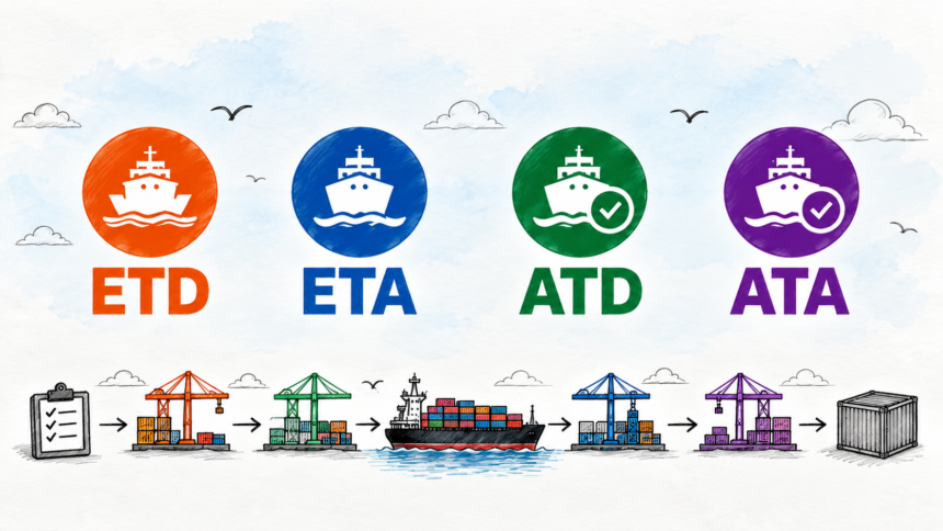 ETD, ETA, ATD, and ATA: Shipping Dates Explained